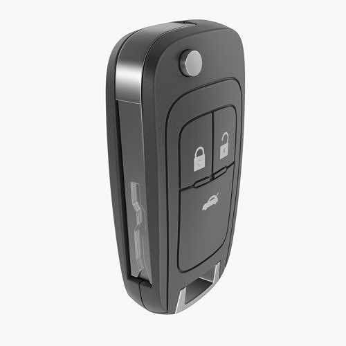 Car Key Low-poly 3D model 4
