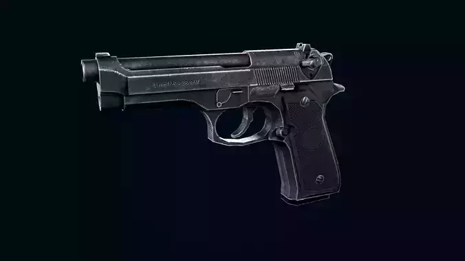 Beretta M9 Low-poly 3D model