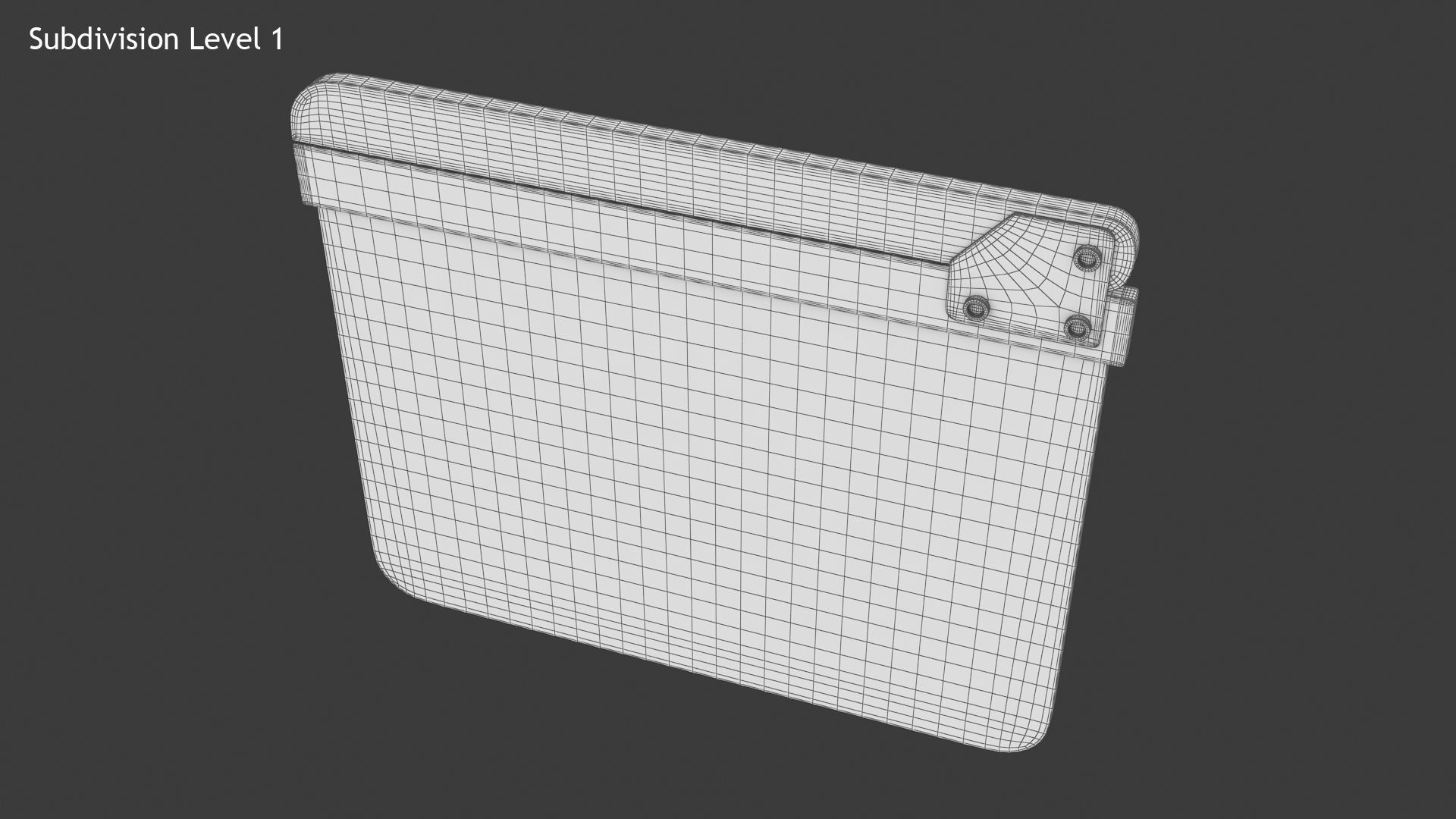 Clapboard clapper board Low-poly 3D model_12