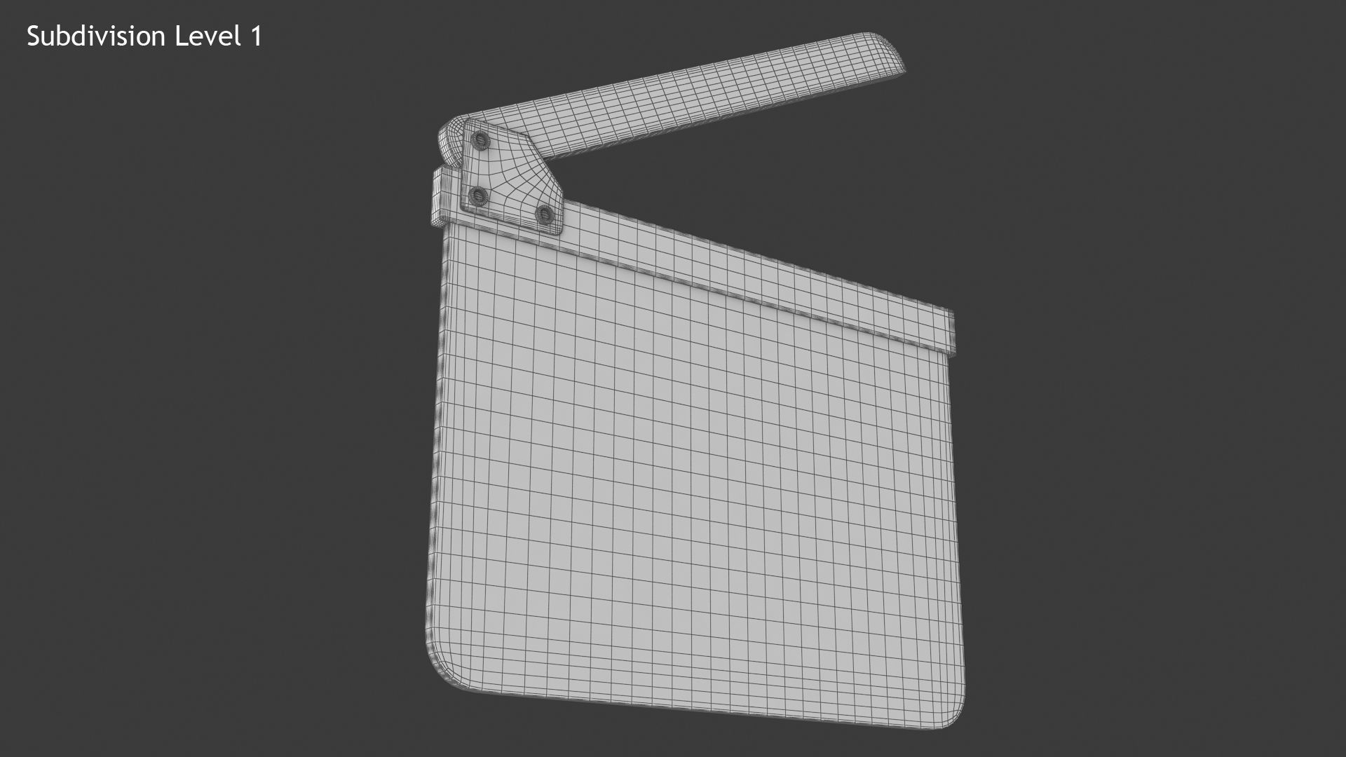 Clapboard clapper board Low-poly 3D model_14