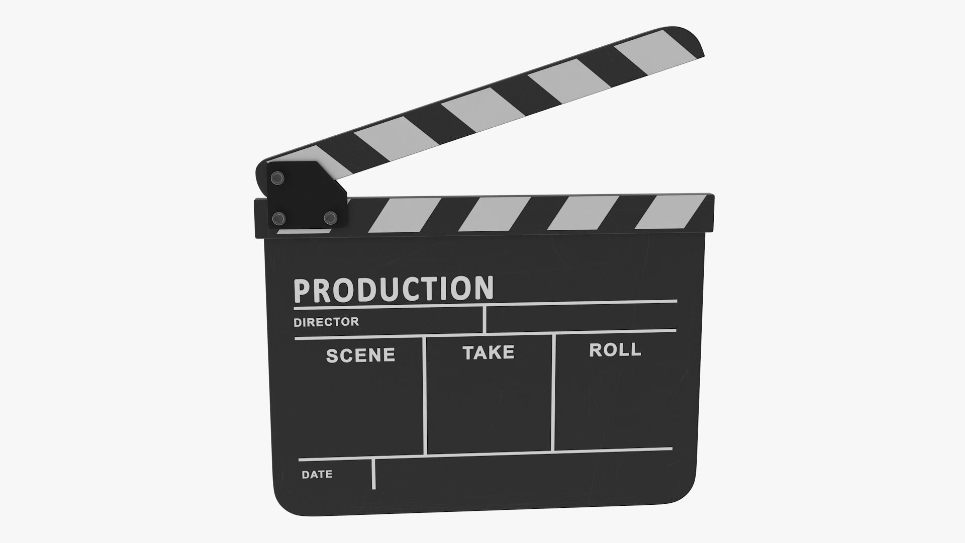 Clapboard clapper board Low-poly 3D model_8