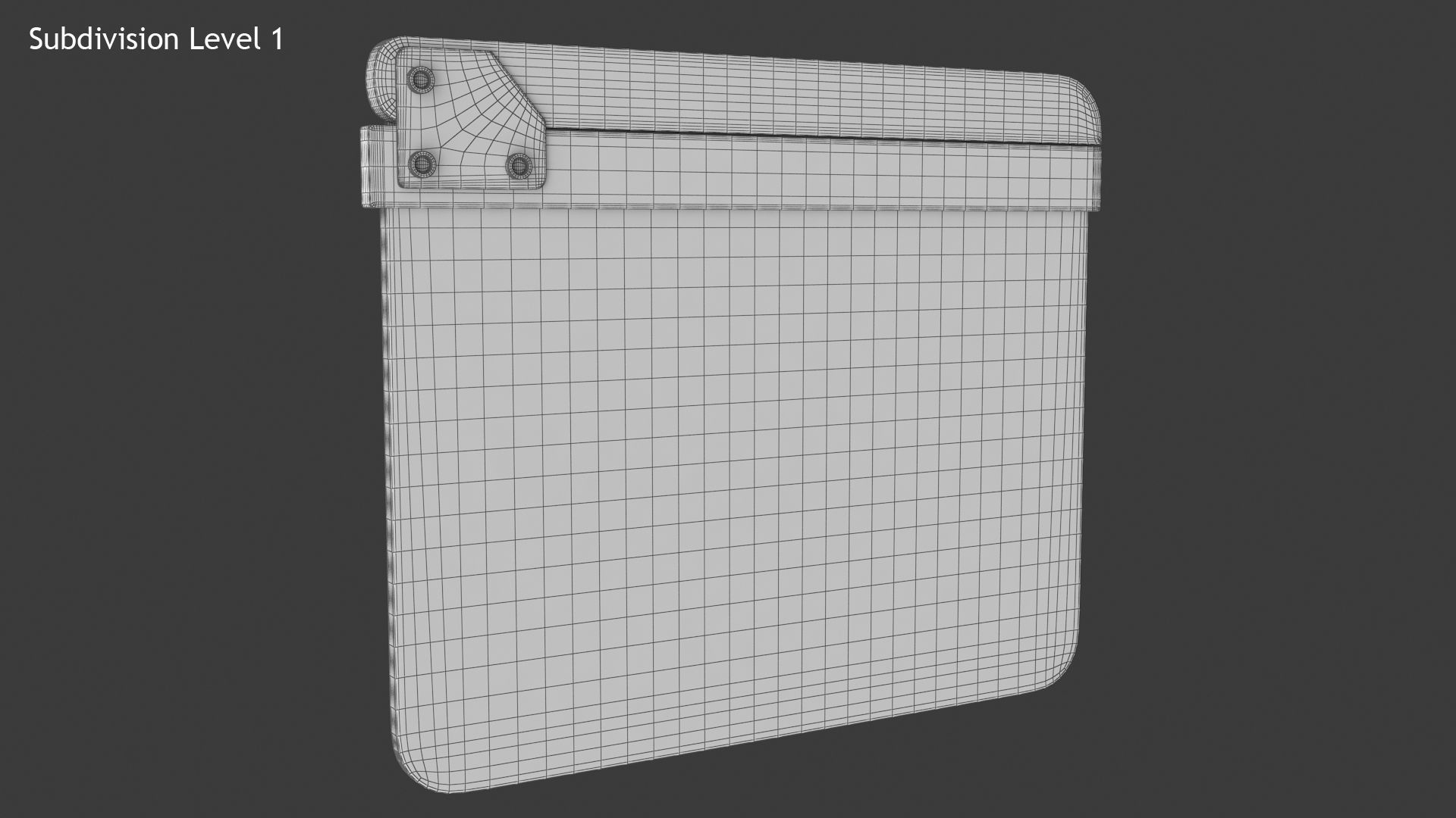 Clapboard clapper board Low-poly 3D model_10