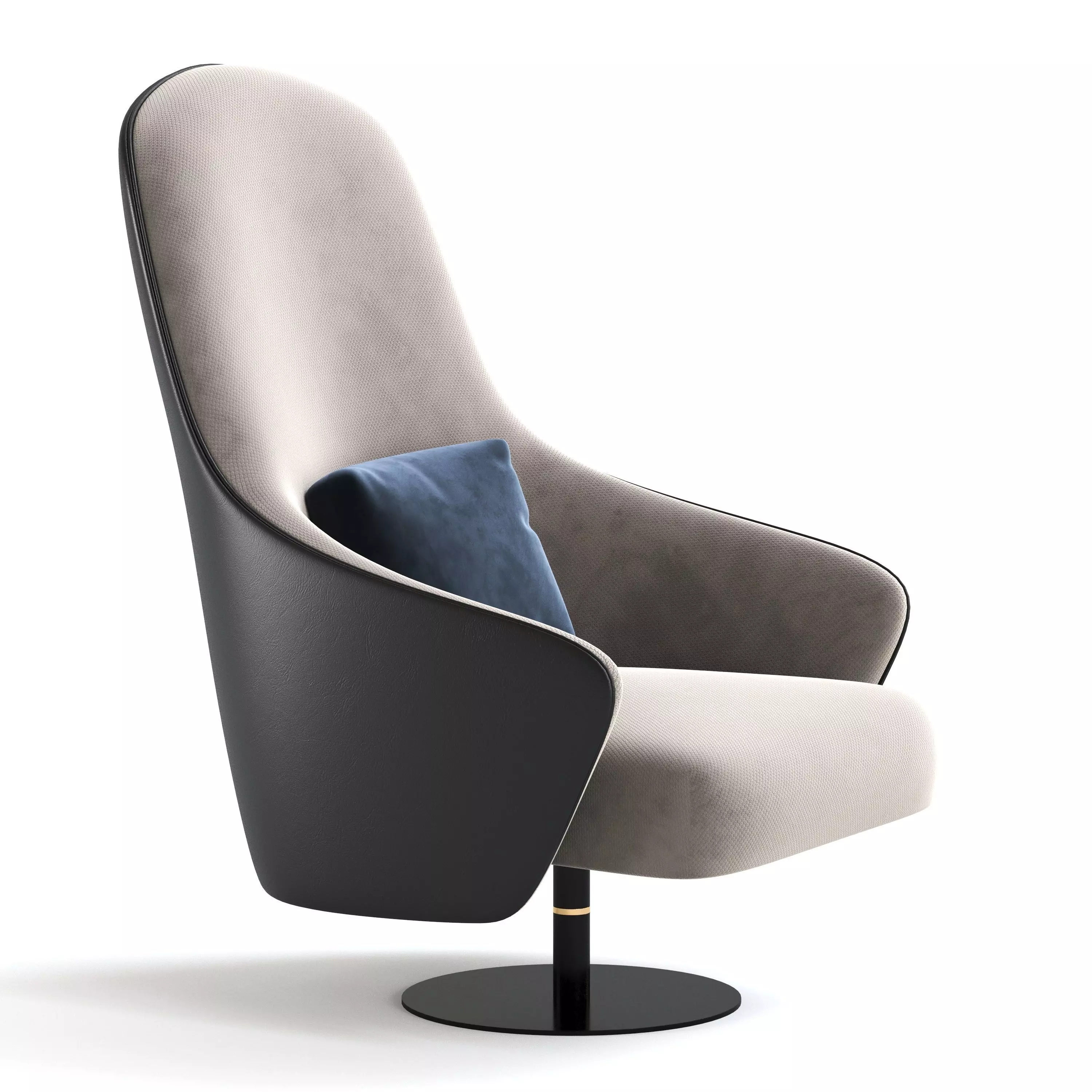 Reflex LUDWIG Swivel armchair with armrests 3D model