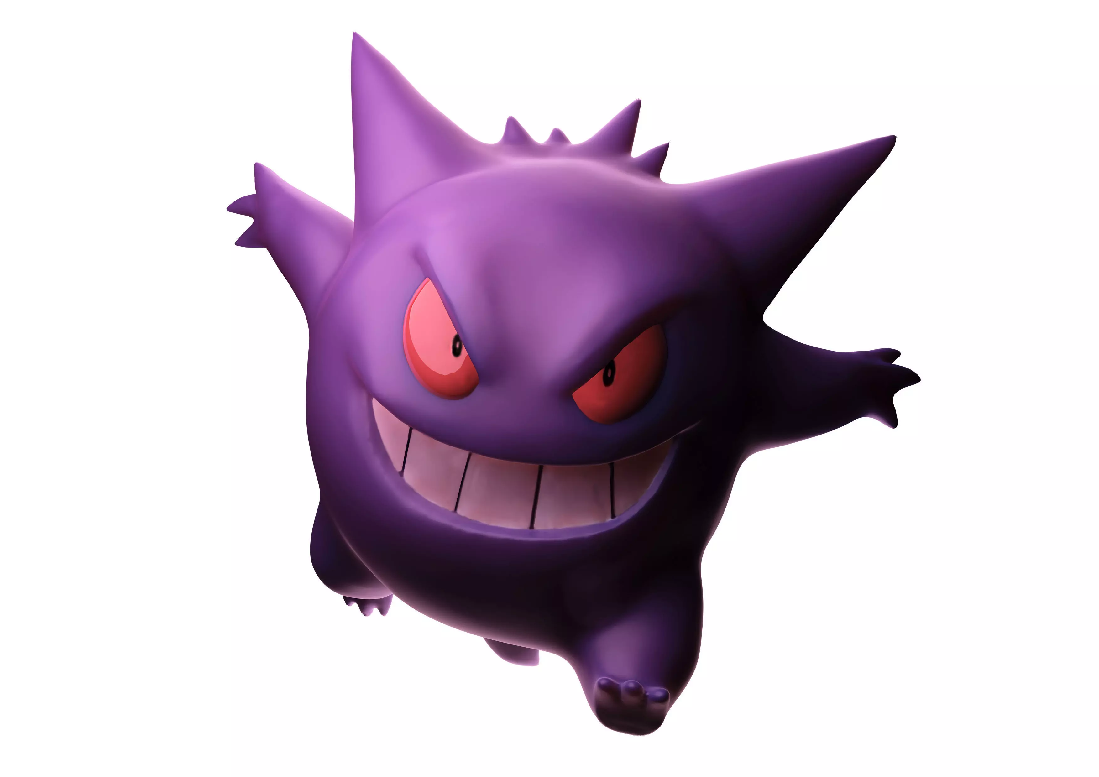 Gengar model and base 3D print model_0