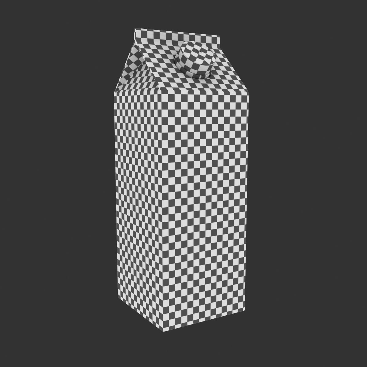 Milk Box Low-poly 3D model_12