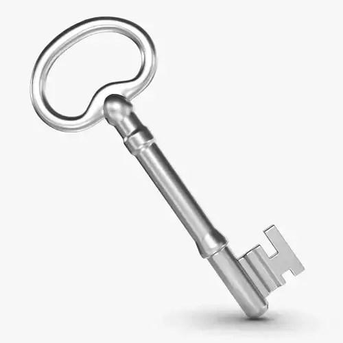 Old Key Low-poly 3D model