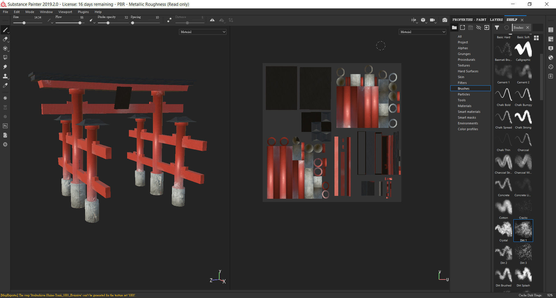 Itsukushima Shrine - Torii Gate Low-poly 3D model_10