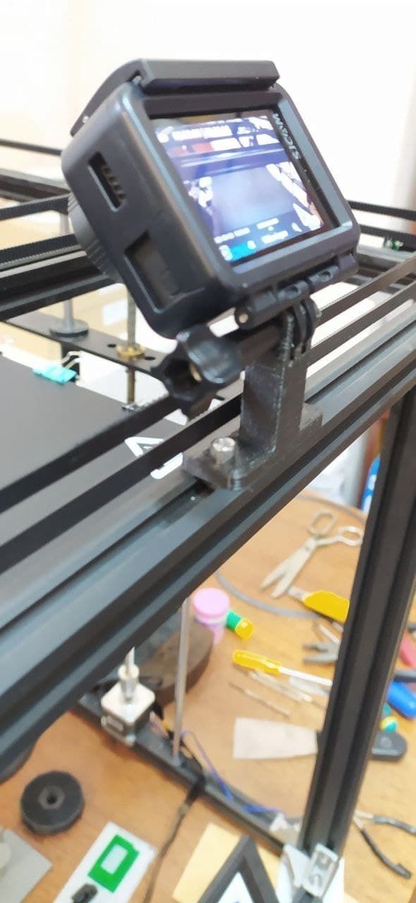 Action camera bracket 3D print model_10