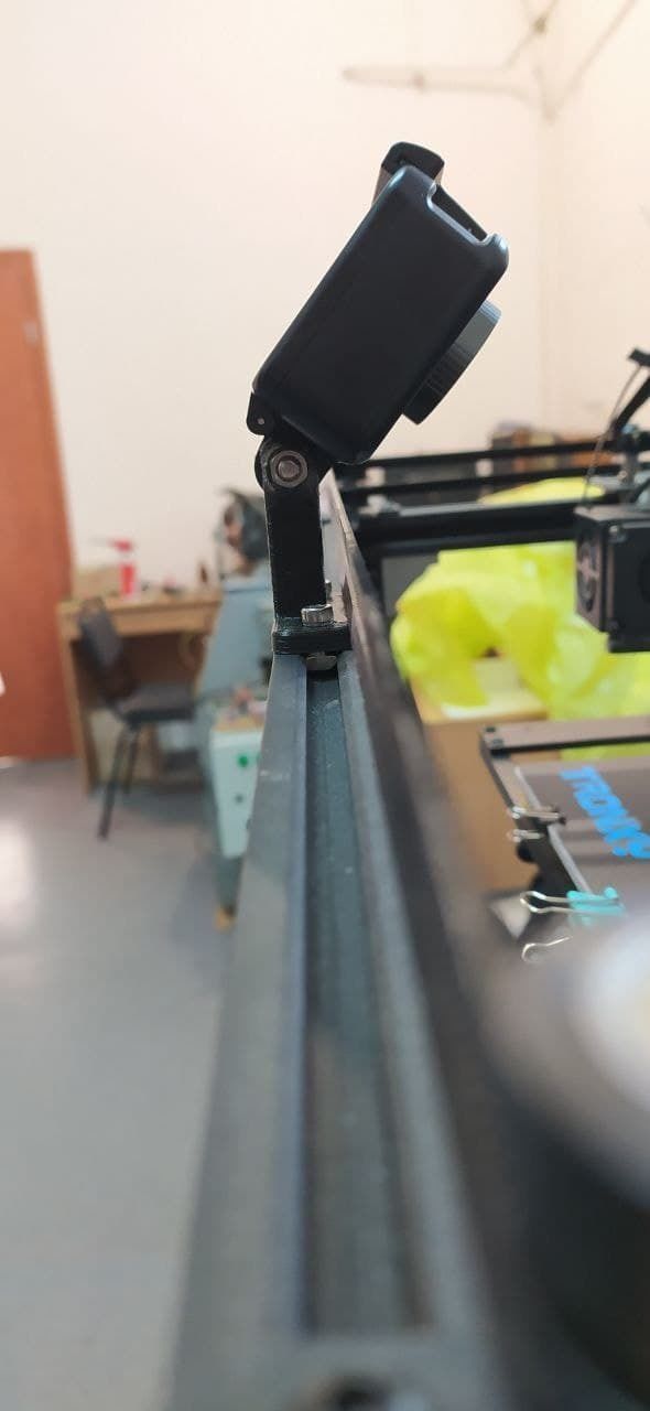 Action camera bracket 3D print model_5