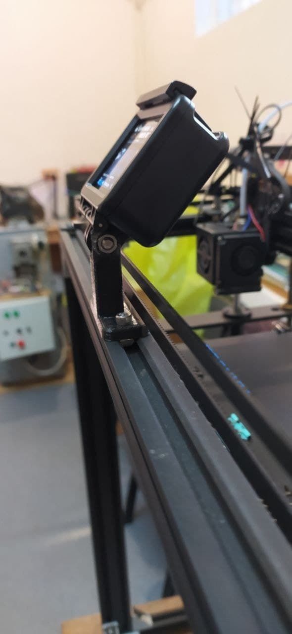 Action camera bracket 3D print model_9