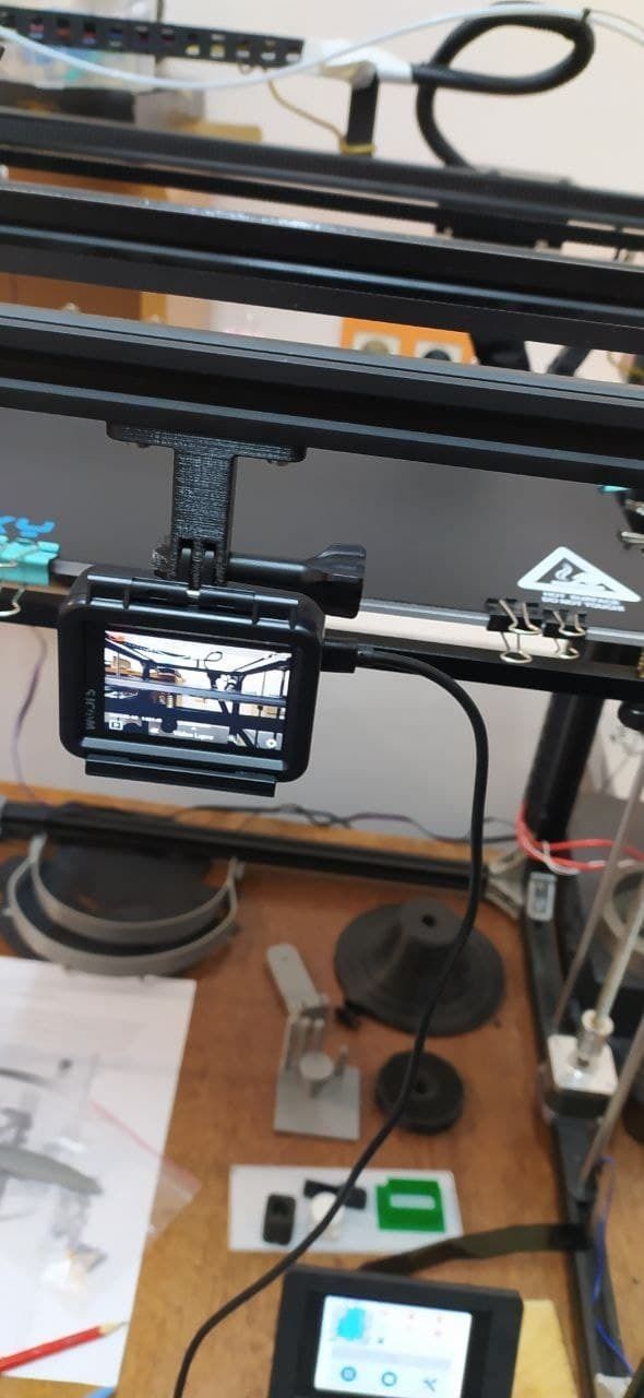 Action camera bracket 3D print model_2