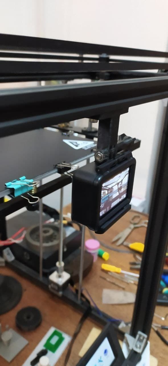 Action camera bracket 3D print model_6