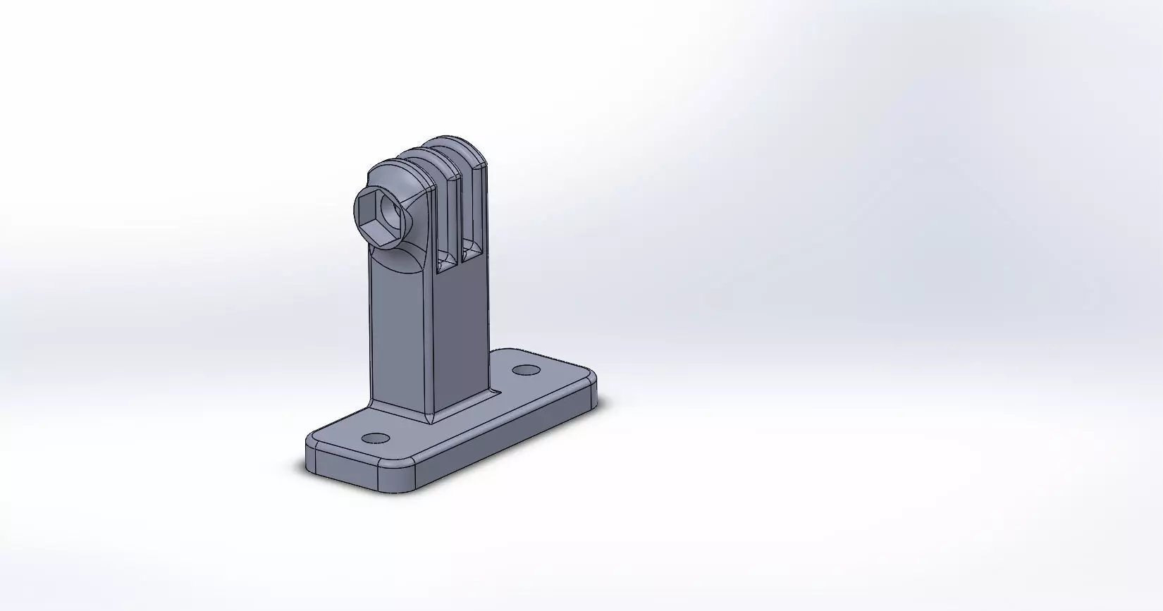 Action camera bracket 3D print model_0