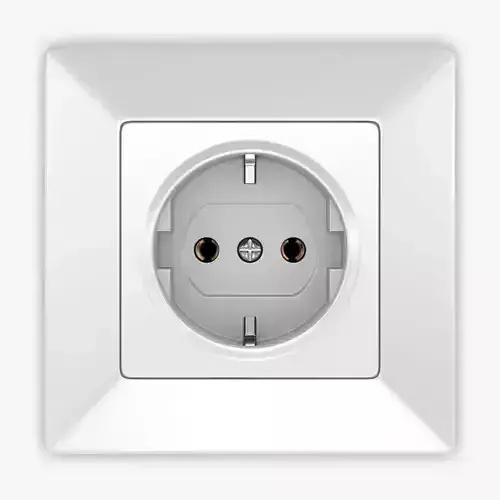 Socket wall with outlet