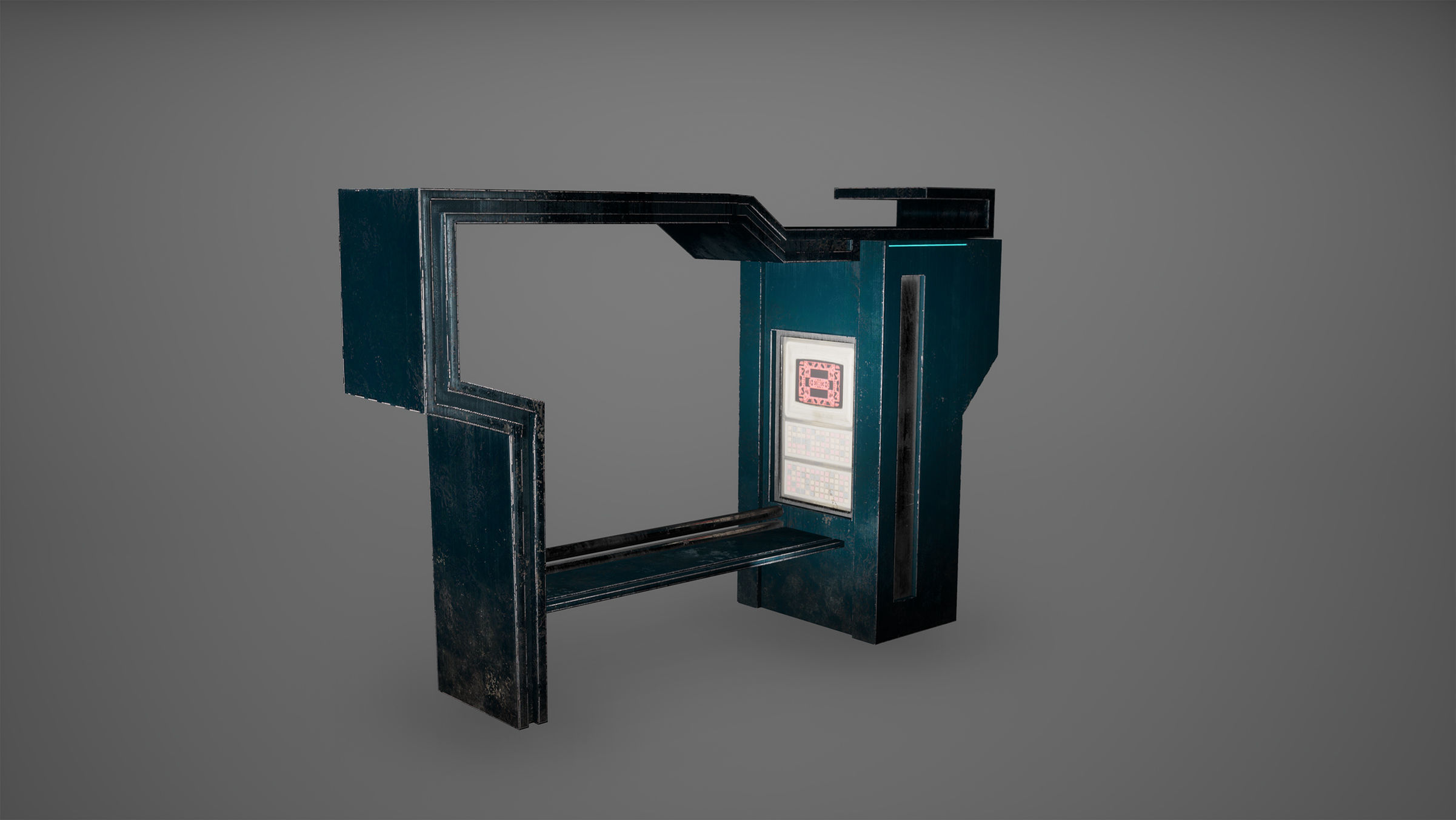 Metrostop Cyberpunk Game Ready Low-poly 3D model_3