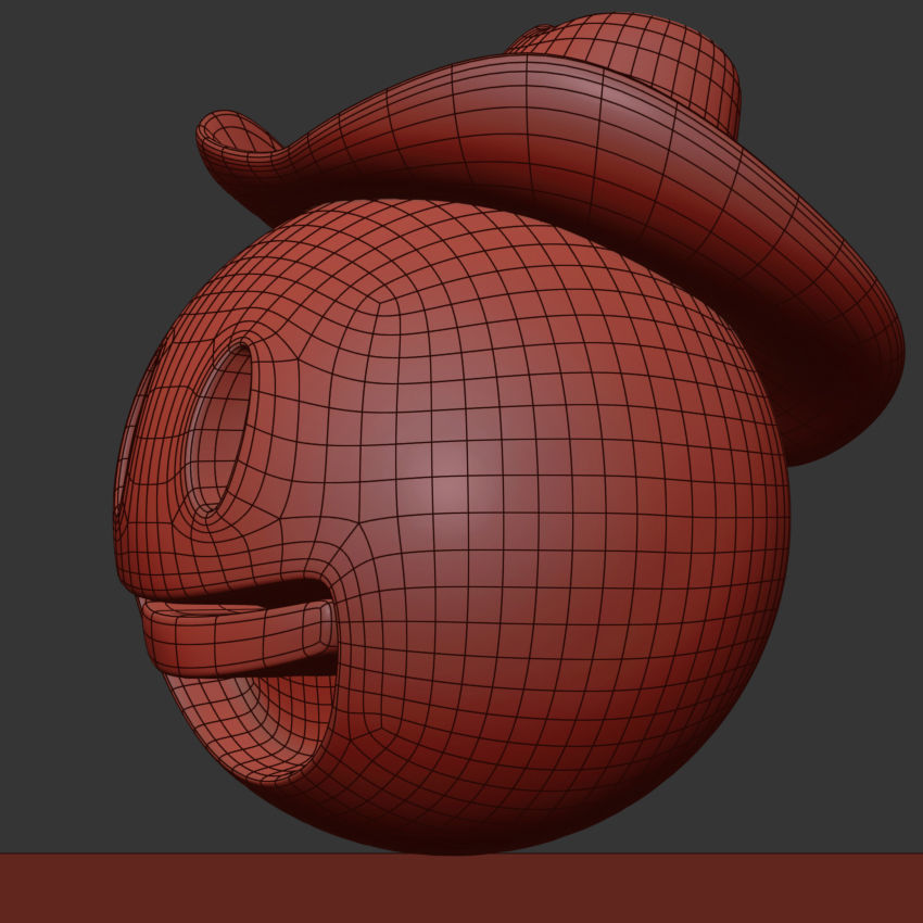 3D Emoji - Cowboy Low-poly 3D model_7