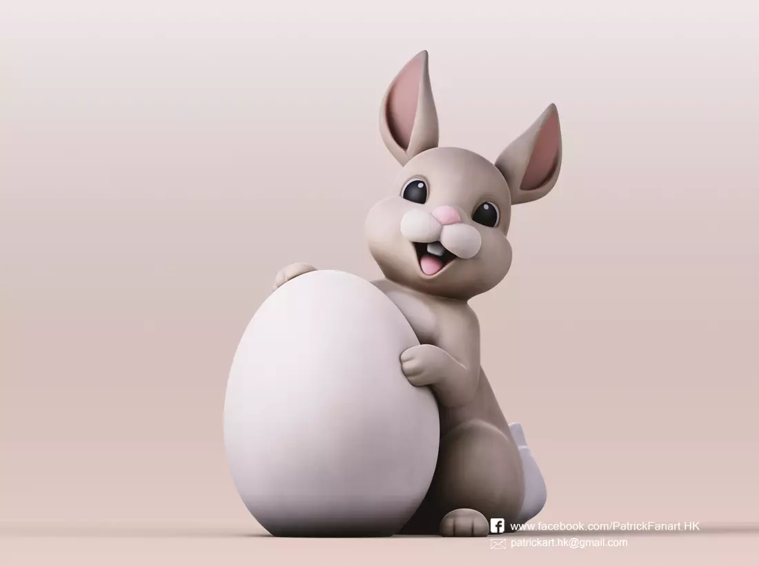 Easter bunny Free 3D print model
