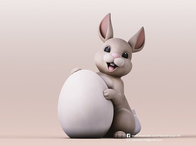 Easter bunny Free 3D print model