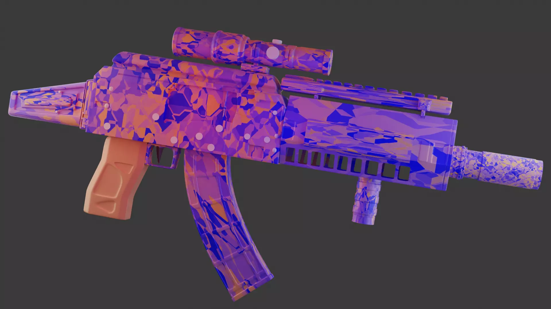 Cool gun 3D model_0
