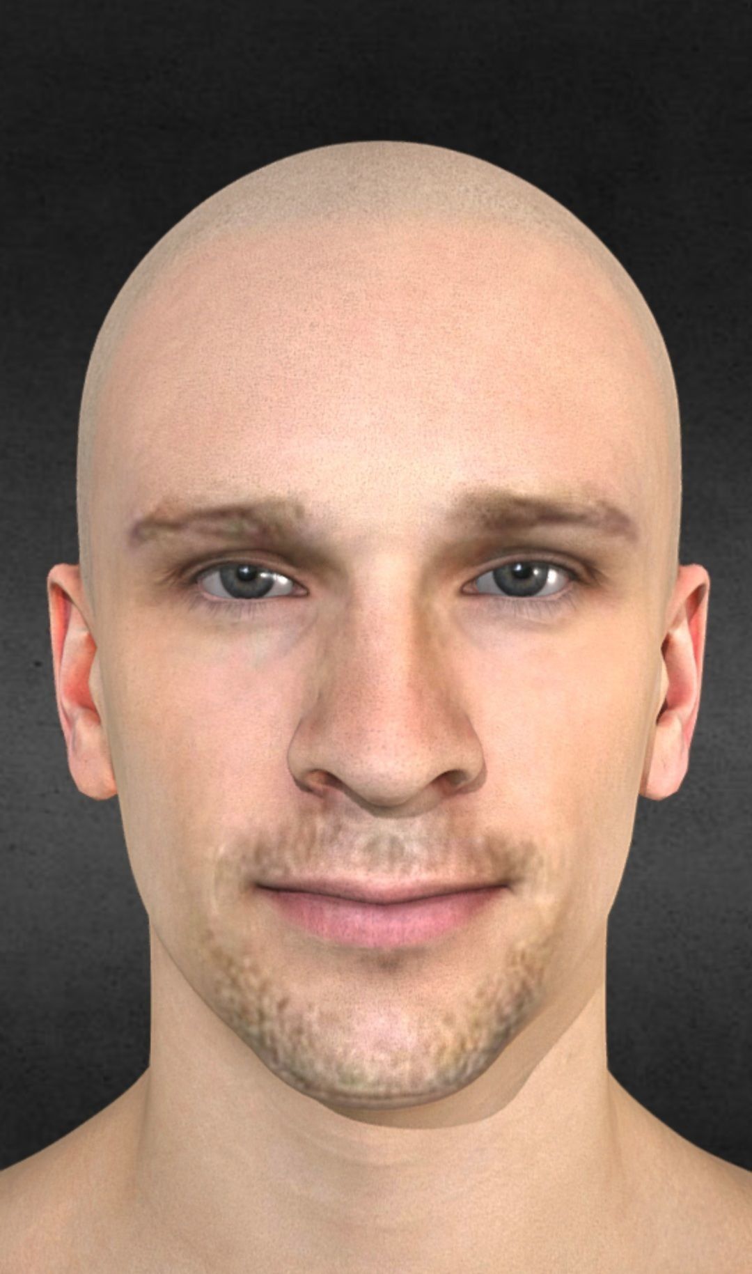 Full Reslistic head and facial Rig Low-poly 3D model_4