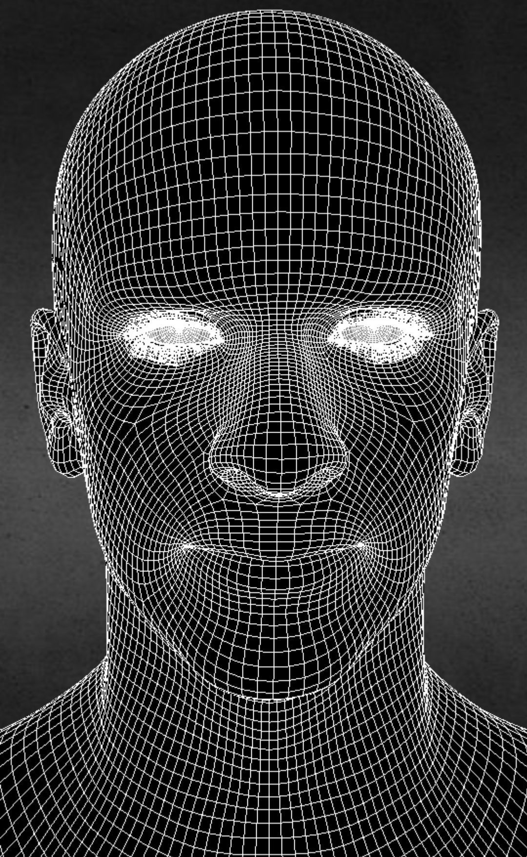 Full Reslistic head and facial Rig Low-poly 3D model_7