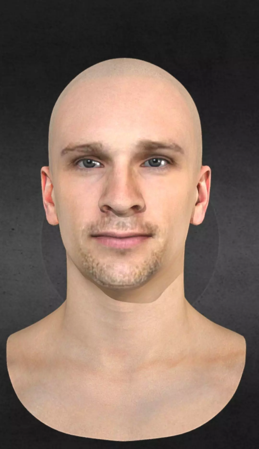 Full Reslistic head and facial Rig Low-poly 3D model_0