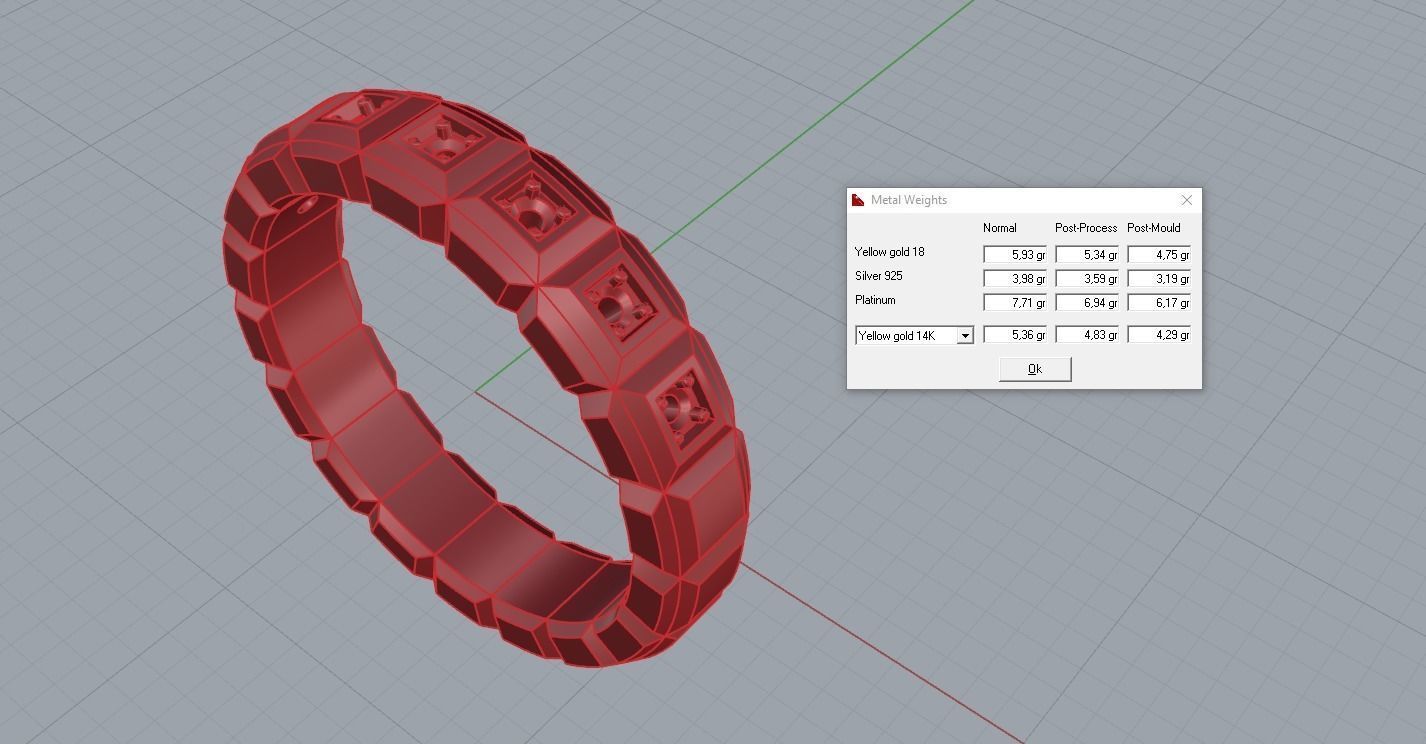 Chopard 2 rings 3D print model_11