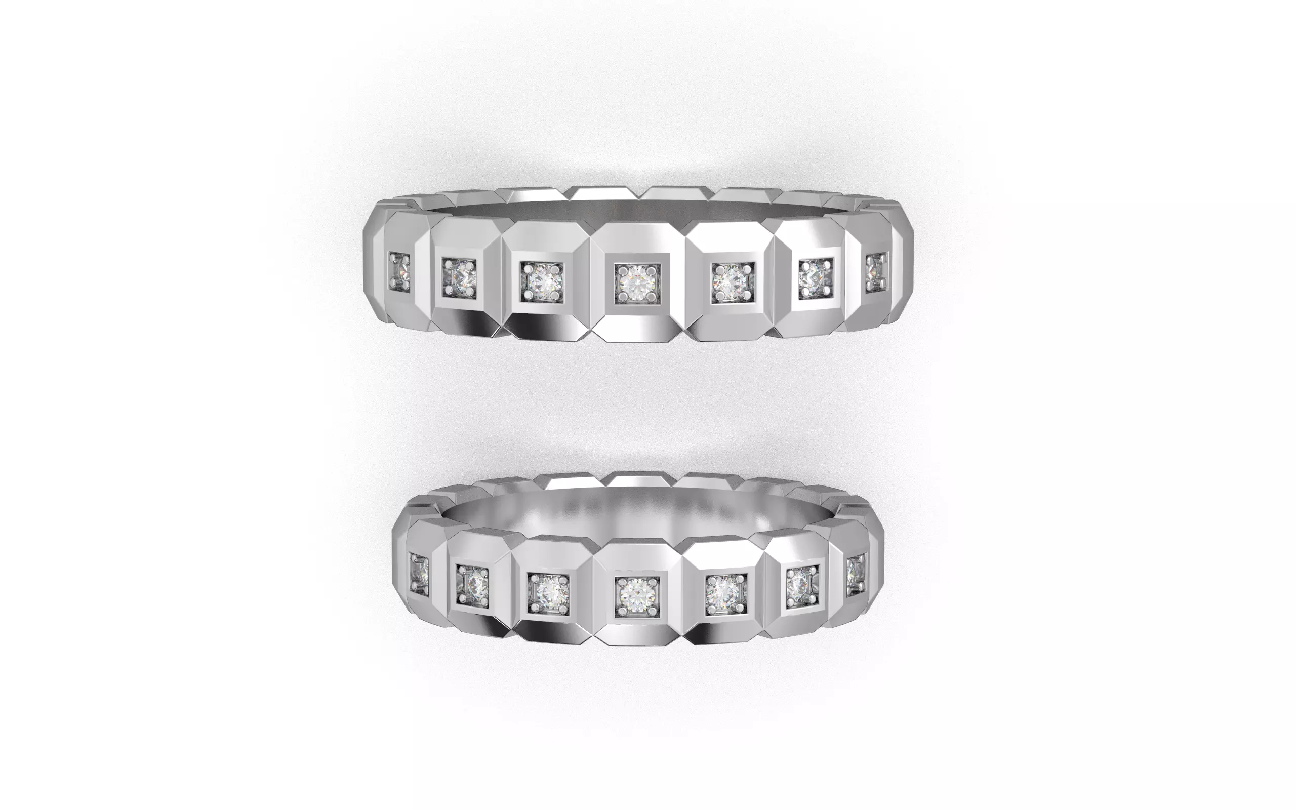 Chopard 2 rings 3D print model_0