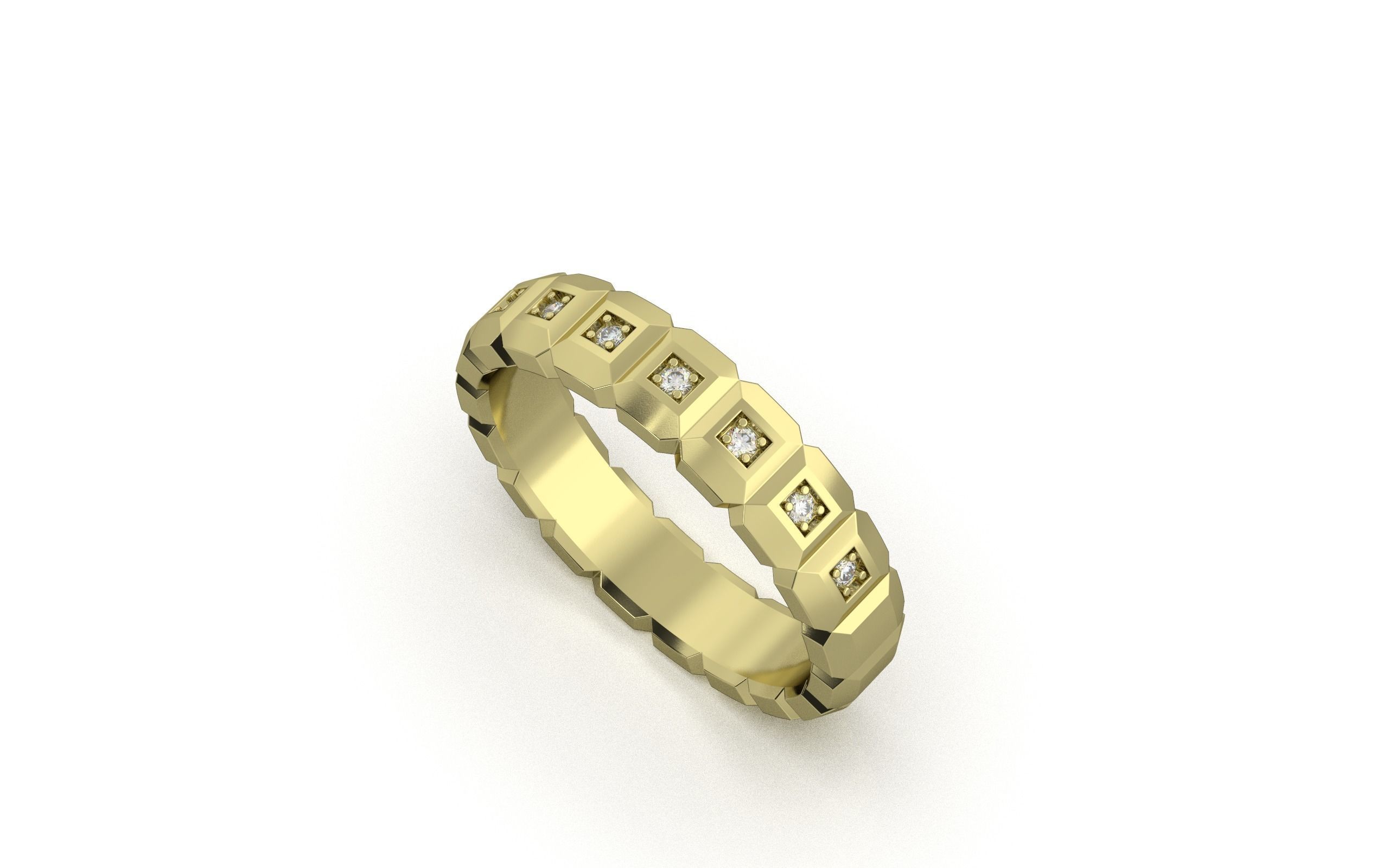 Chopard 2 rings 3D print model_2
