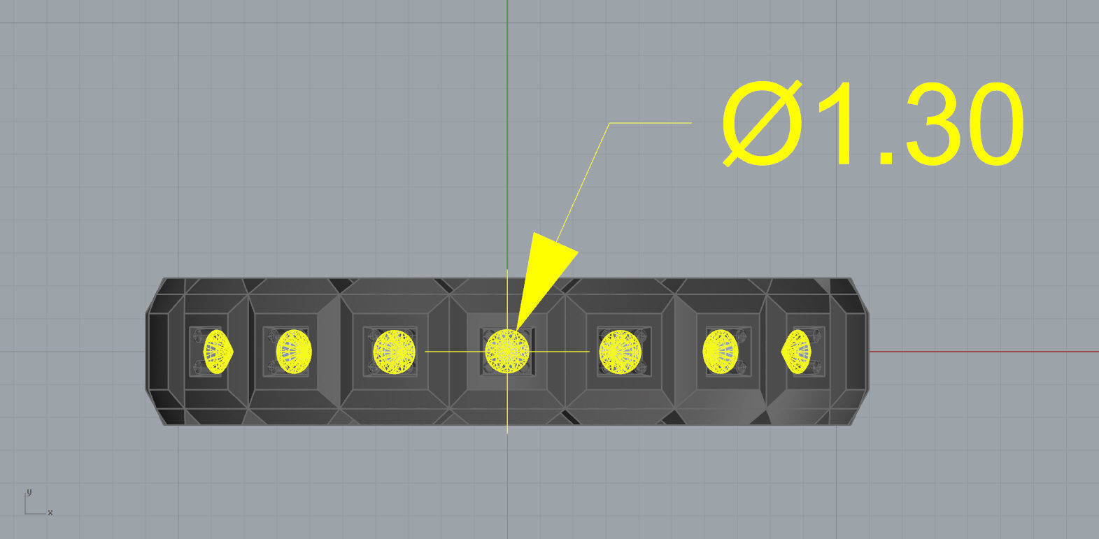 Chopard 2 rings 3D print model_8