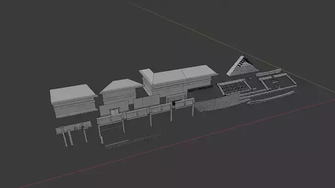Edo Japan Modullar Assets Untextured