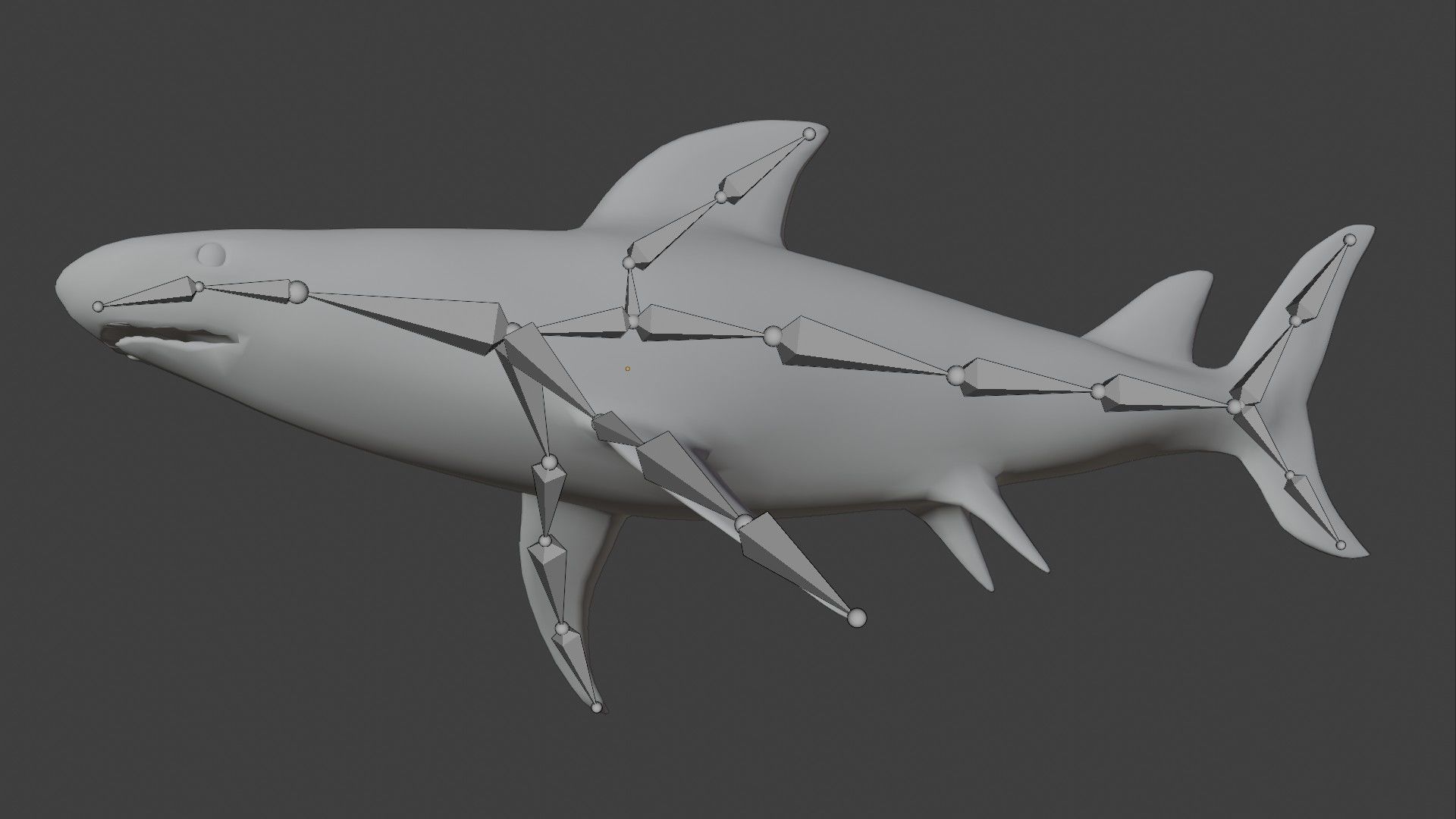 Bull Shark Low-poly 3D model_7