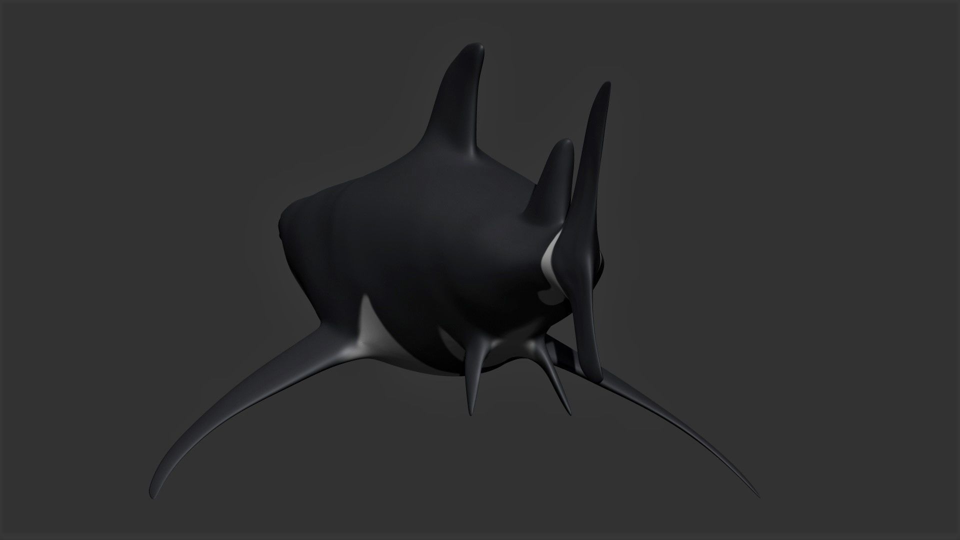 Bull Shark Low-poly 3D model_5