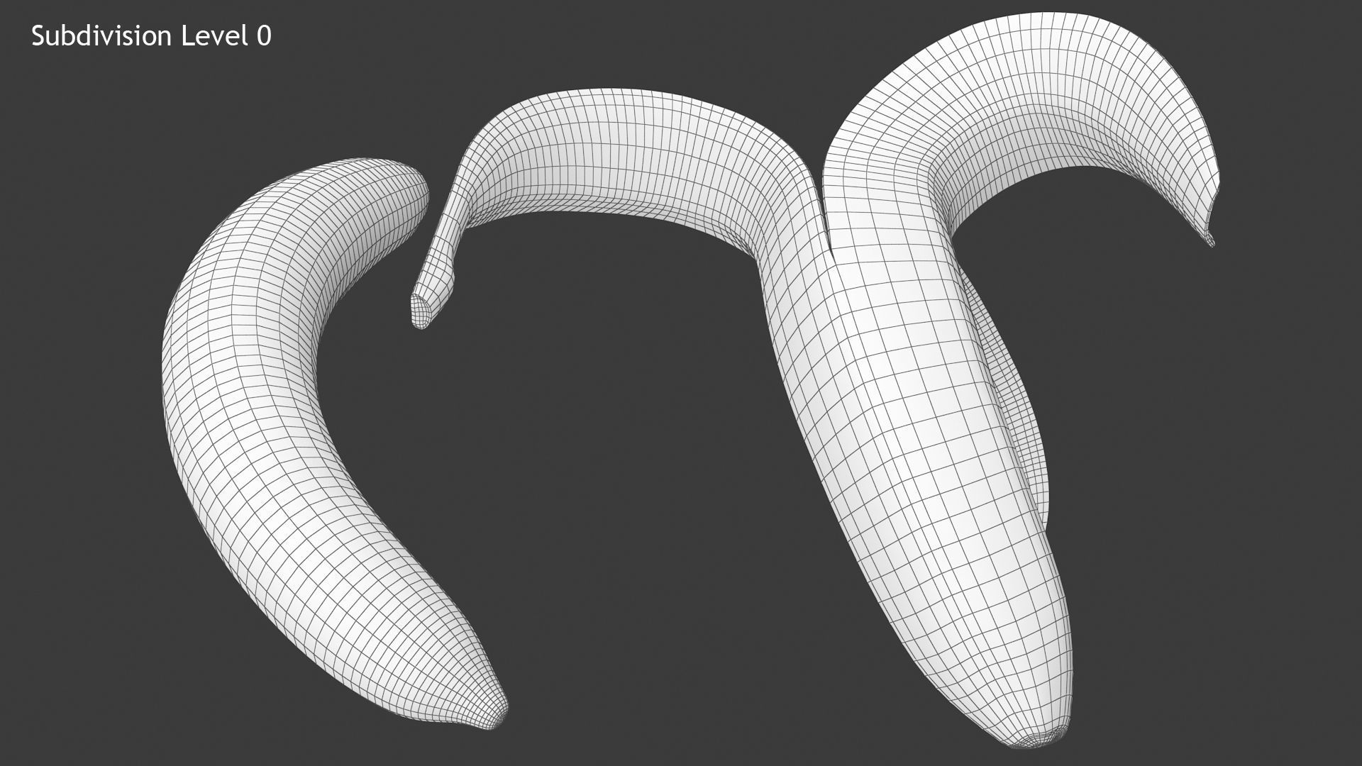 Banana Low-poly 3D model_11