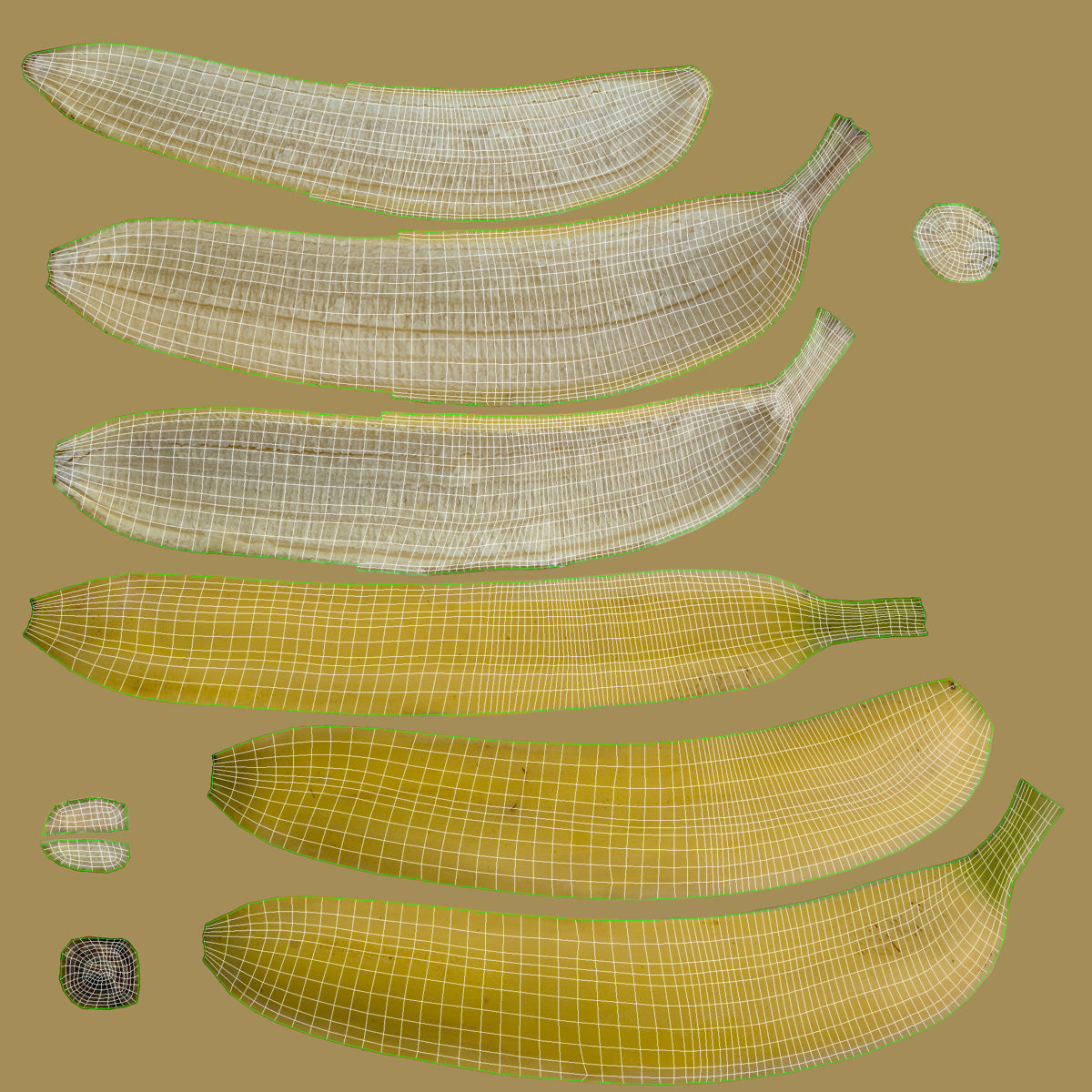 Banana Low-poly 3D model_13