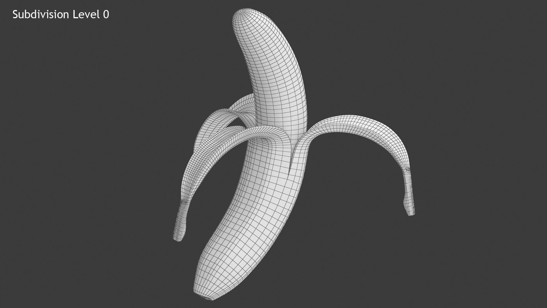 Banana Low-poly 3D model_10