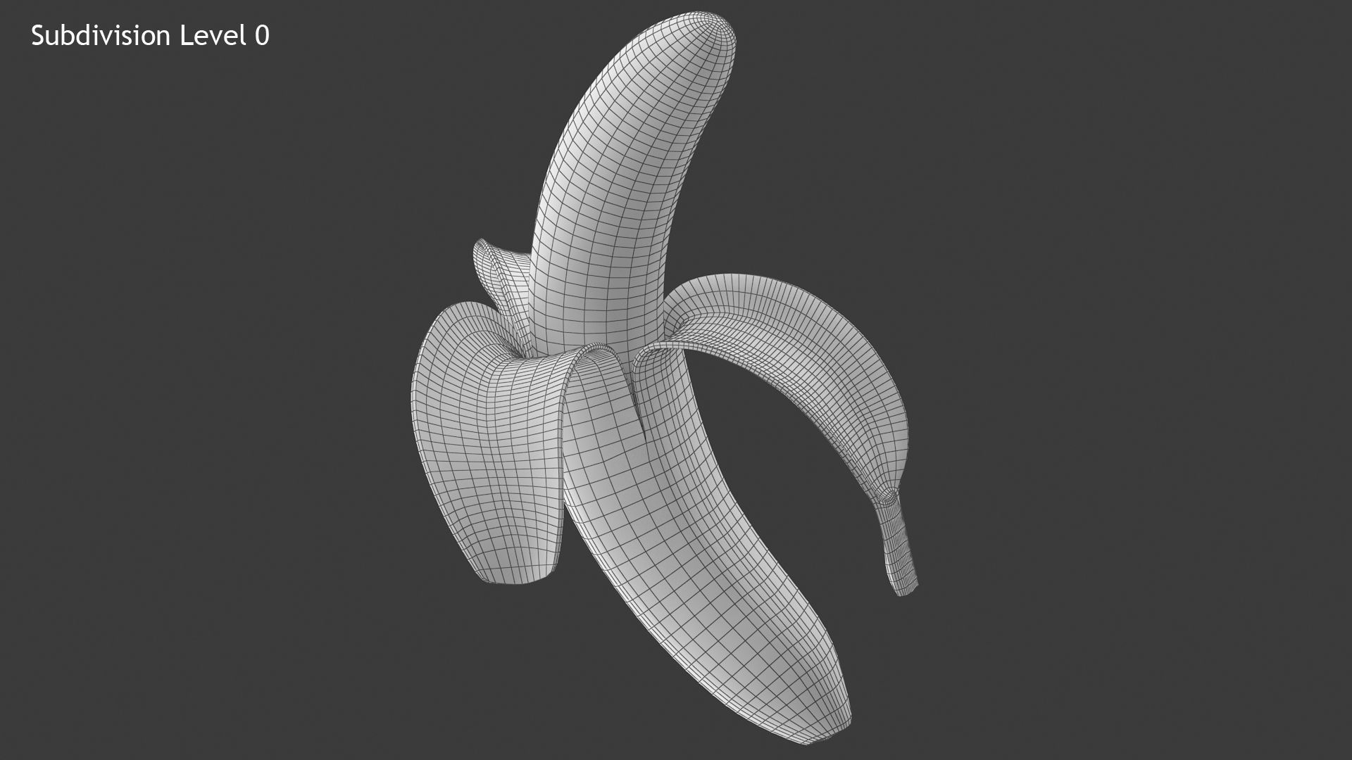 Banana Low-poly 3D model_9