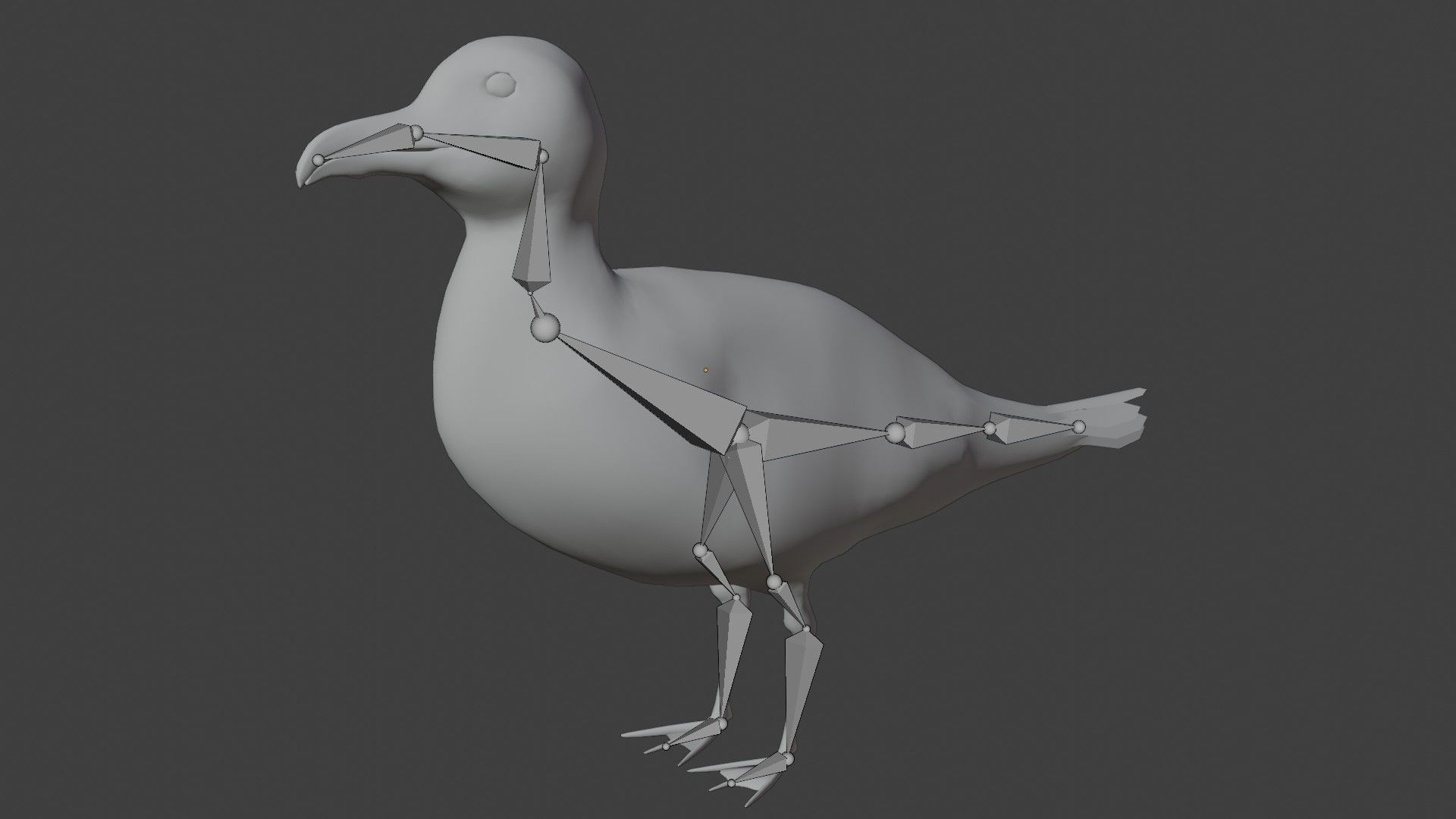 Seagull Low-poly 3D model_6