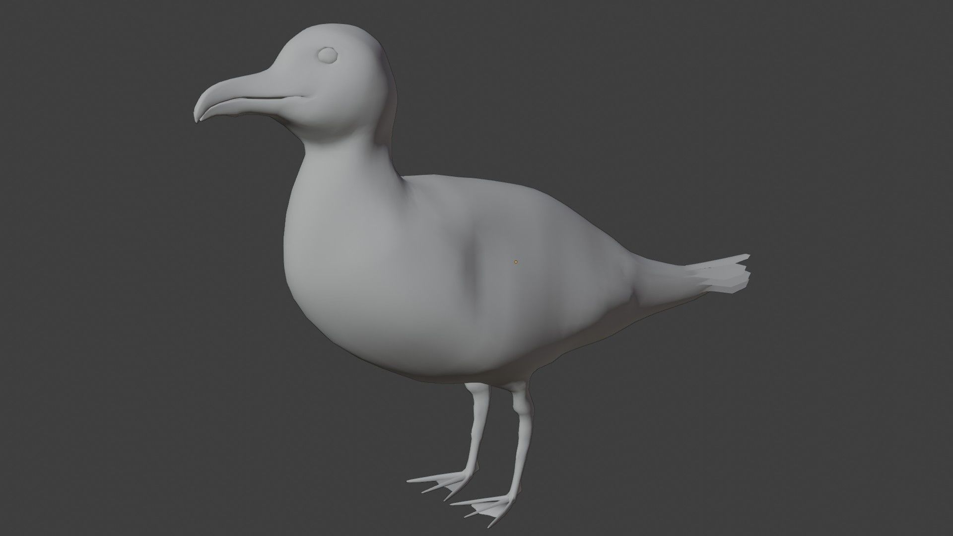 Seagull Low-poly 3D model_5