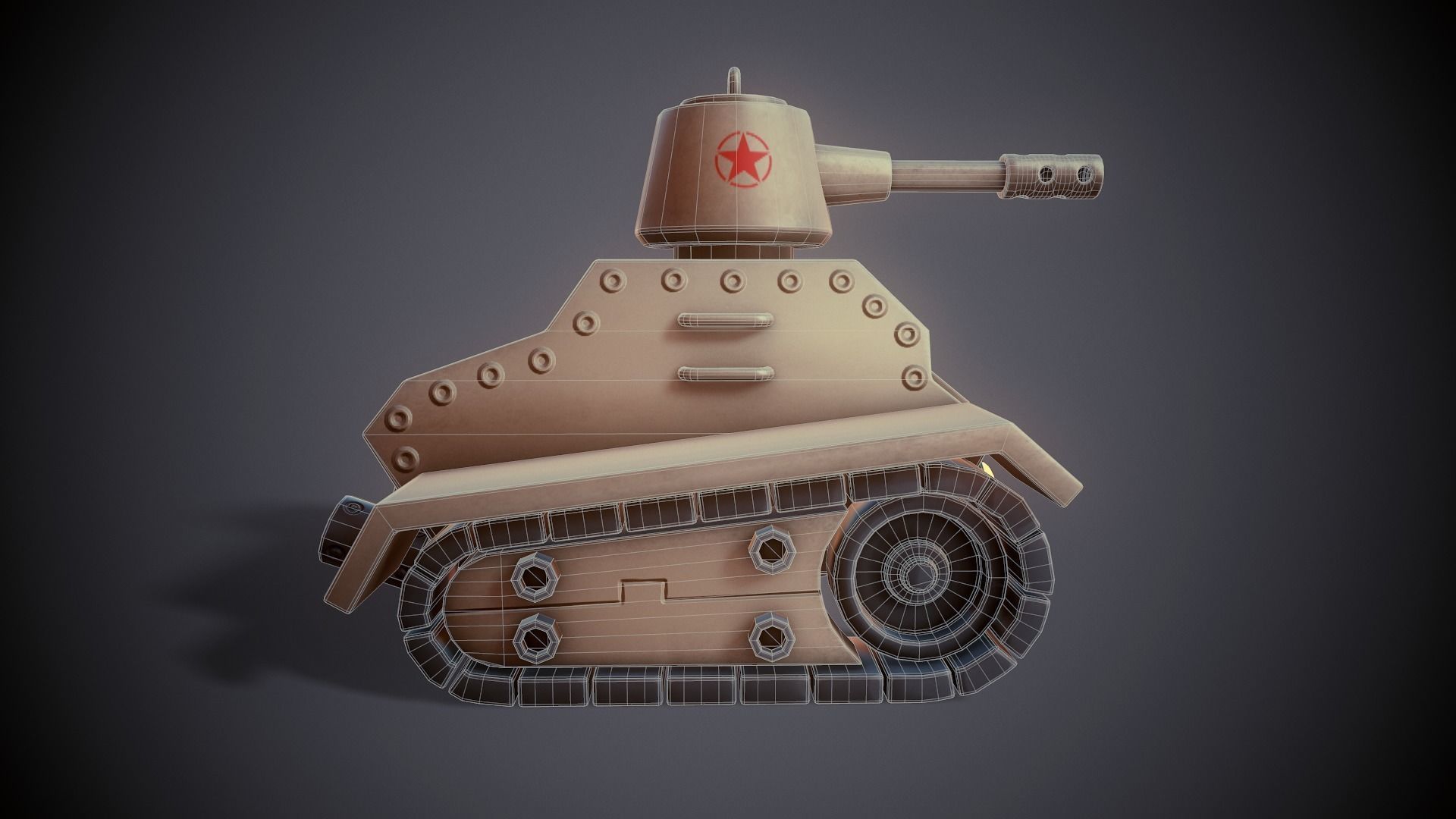 Stylized Tank - Tutorial Included  3D model_5
