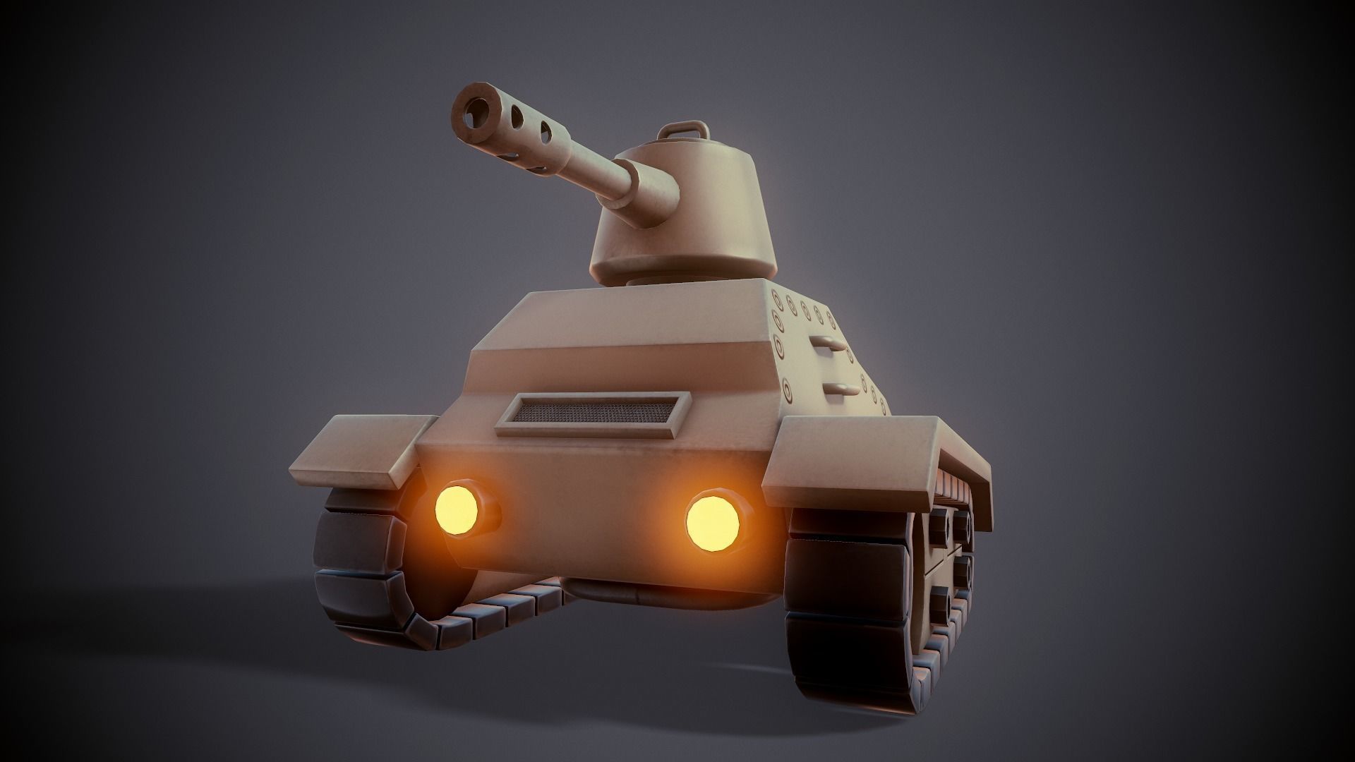 Stylized Tank - Tutorial Included  3D model_8