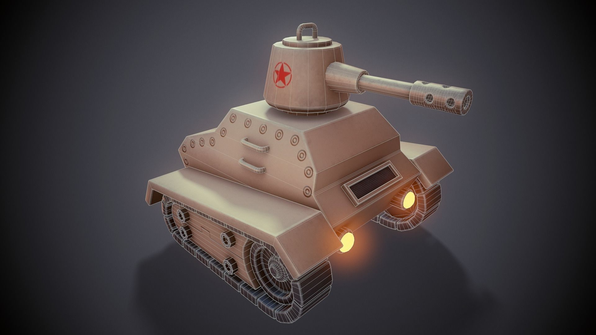 Stylized Tank - Tutorial Included  3D model_3