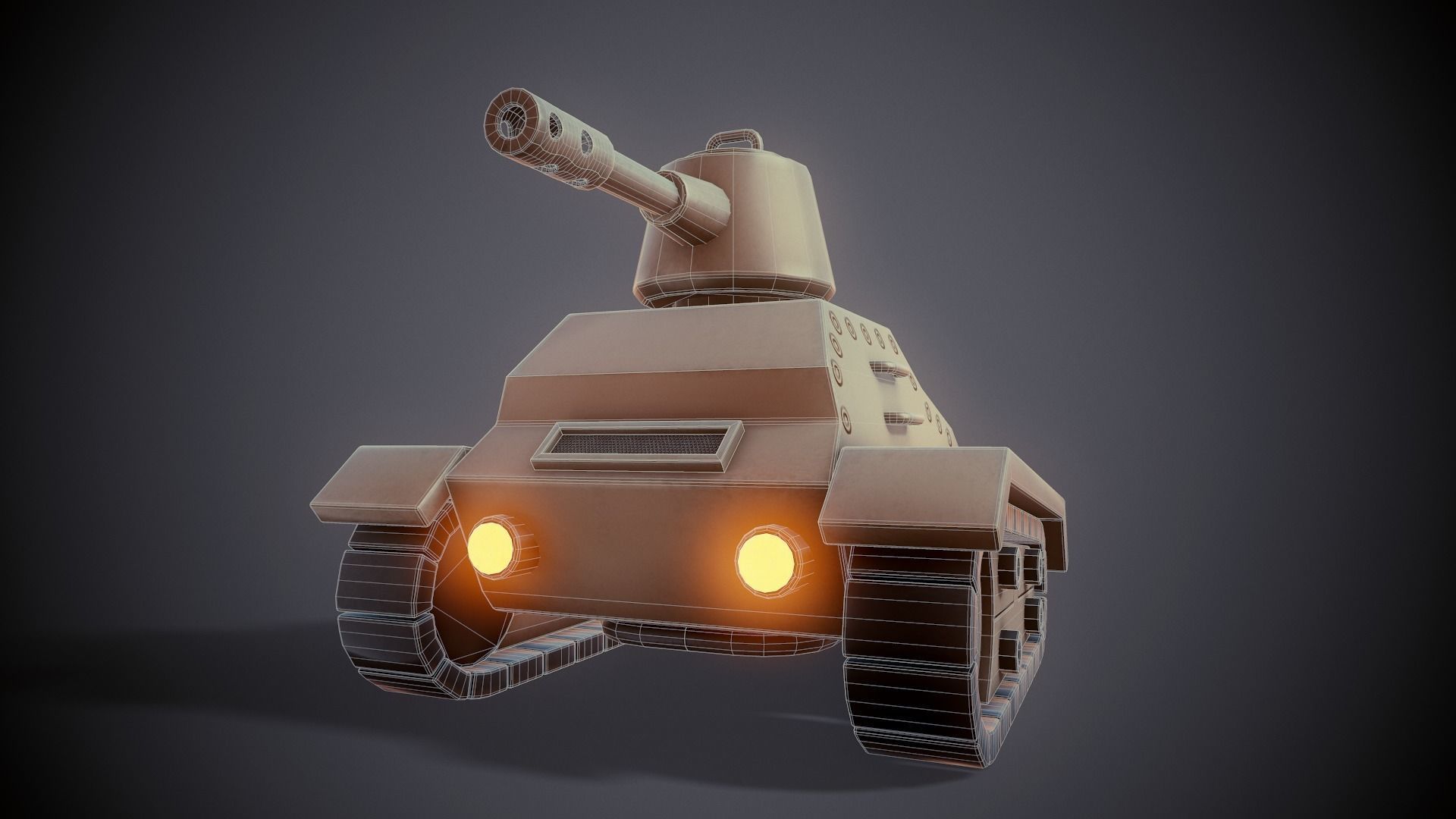 Stylized Tank - Tutorial Included  3D model_9