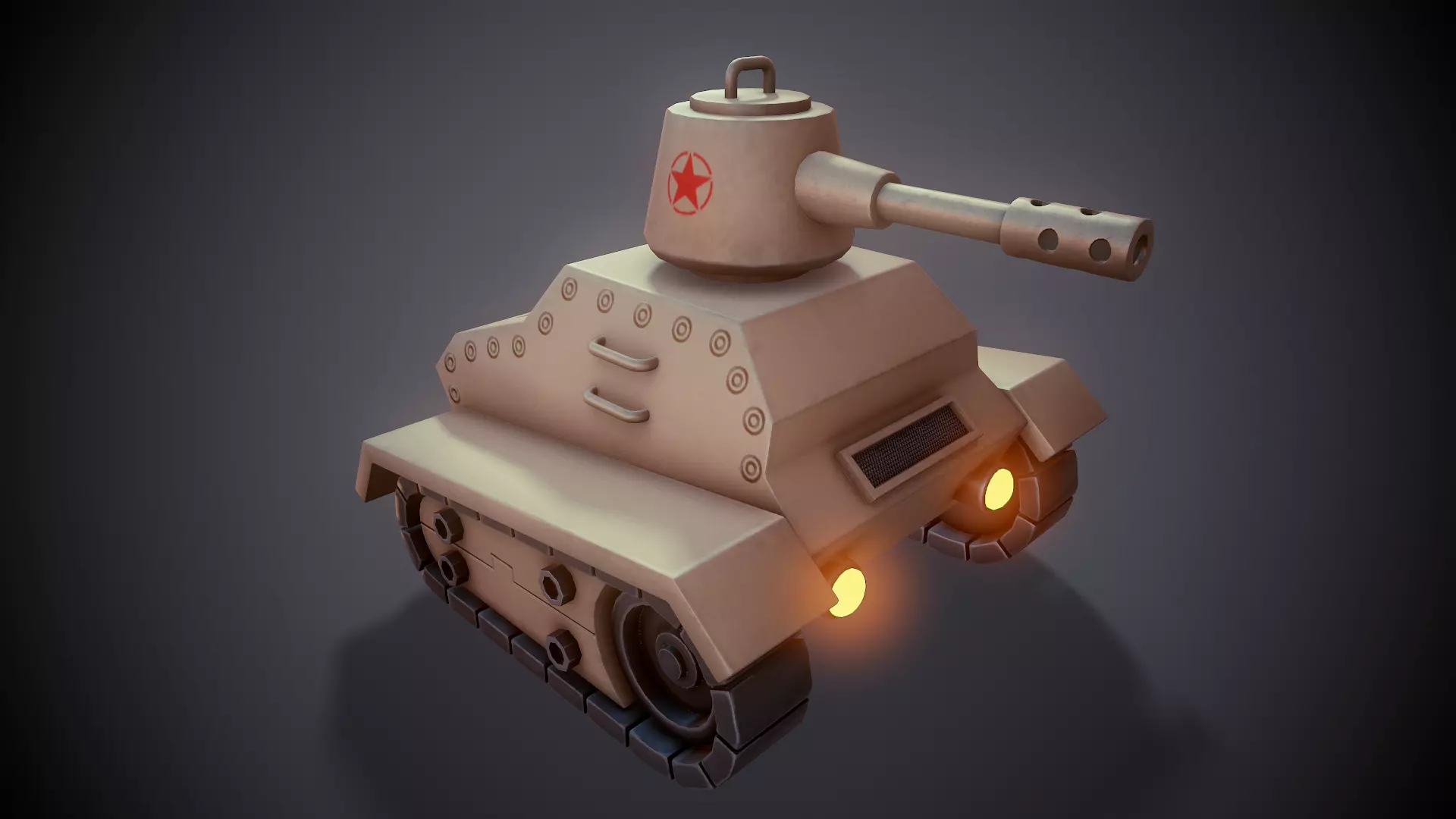 Stylized Tank - Tutorial Included  3D model_0