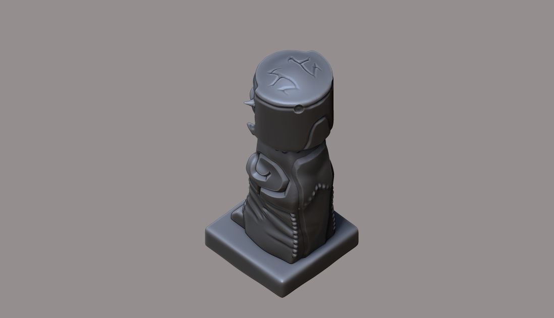 Aztec figure  3D model_4