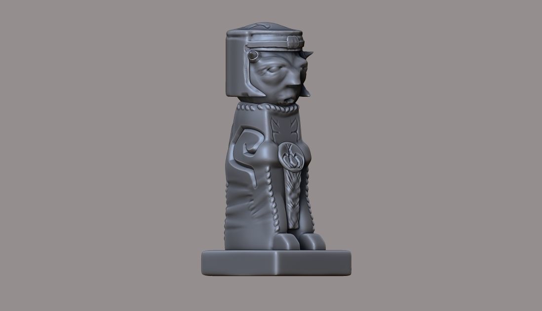 Aztec figure  3D model_2