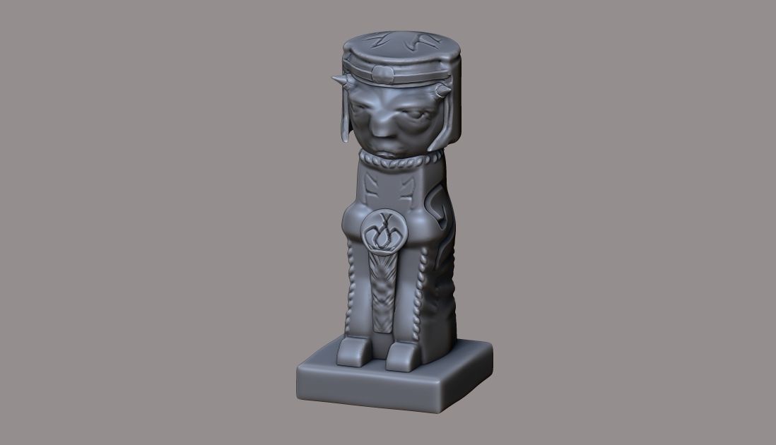 Aztec figure  3D model_1