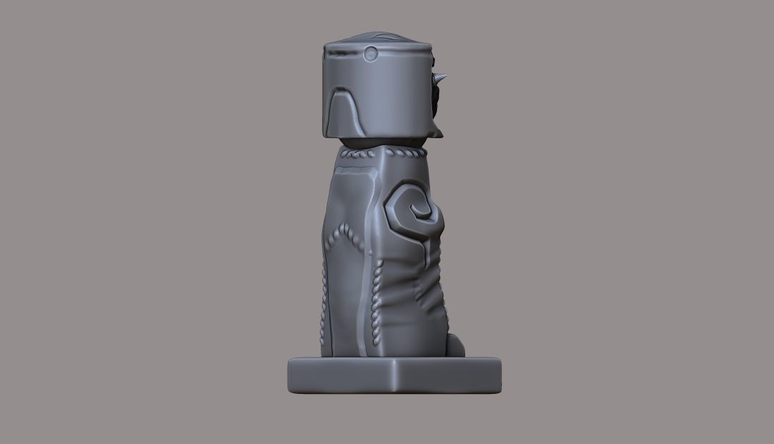 Aztec figure  3D model_3