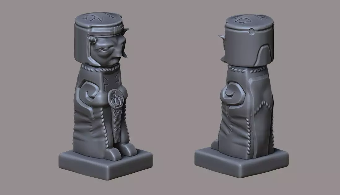 Aztec figure  3D model_0