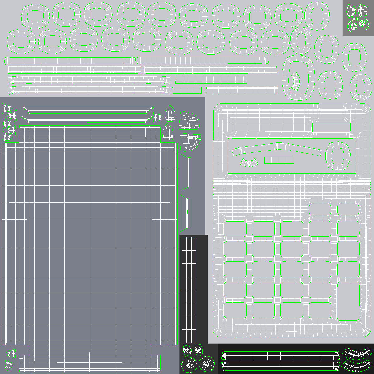 Calculator tablet holder Low-poly 3D model_8